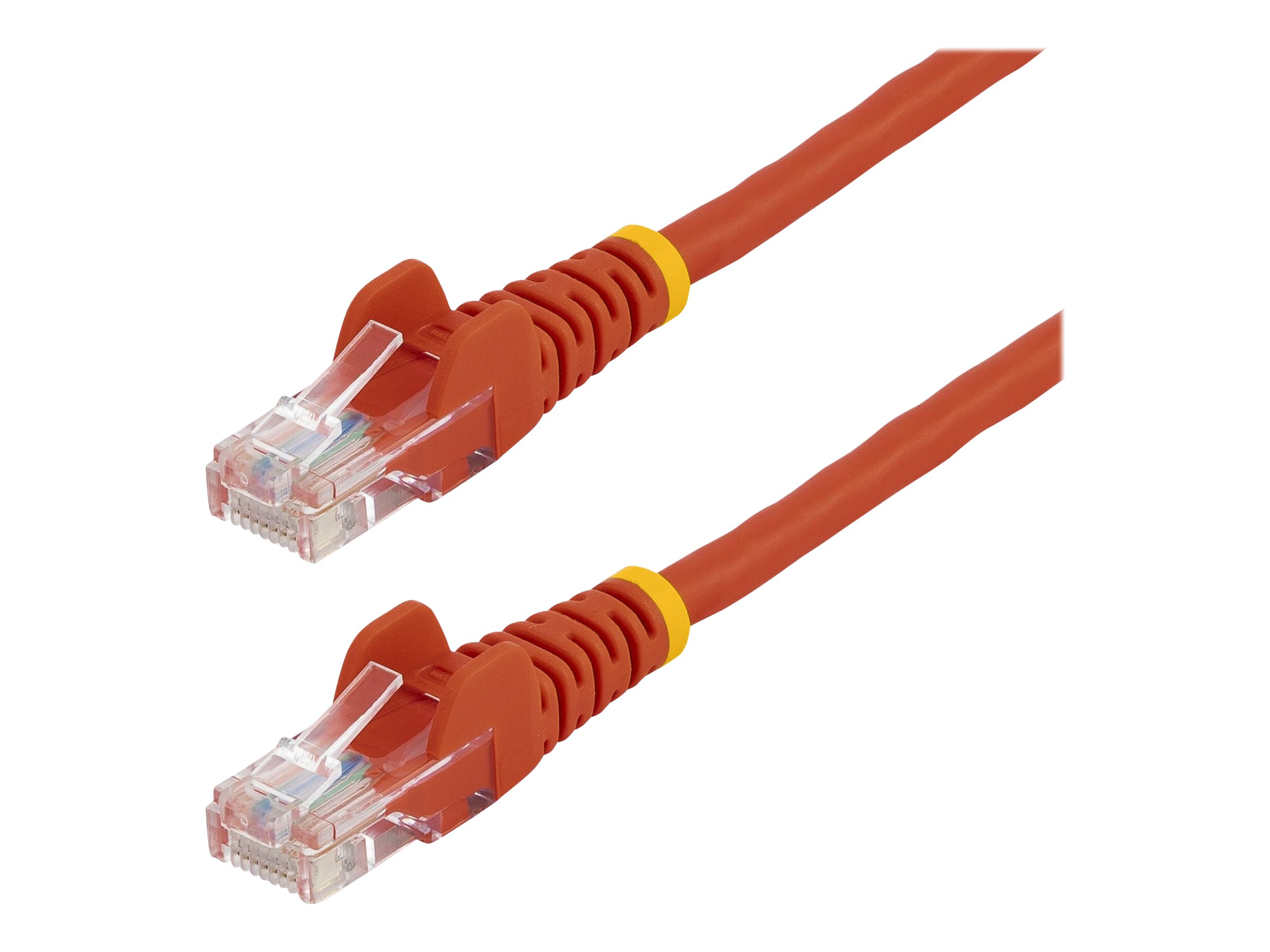 StarTech.com Câble réseau Cat5e UTP sans crochet - 50 cm Rouge - Cordon Ethernet RJ45 anti-accroc - Câble patch - Cordon de raccordement - RJ-45 (M) pour RJ-45 (M) - 50 cm - UTP - CAT 5e - sans crochet, bloqué - rouge - 45PAT50CMRD - Câbles à paire torsadée