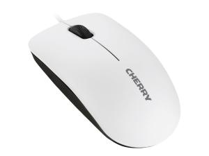 CHERRY MC 1000 - Souris - droitiers et gauchers - optique - 3 boutons - filaire - USB - blanc (supérieur), base noire - JM-0800-0 - Souris