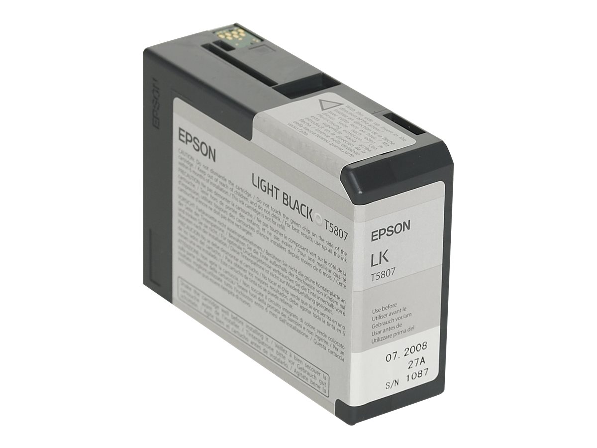 Epson T580 - 80 ml - noir clair - original - cartouche d'encre - pour Stylus Pro 3800, Pro 3880 - C13T580700 - Cartouches d'encre Epson