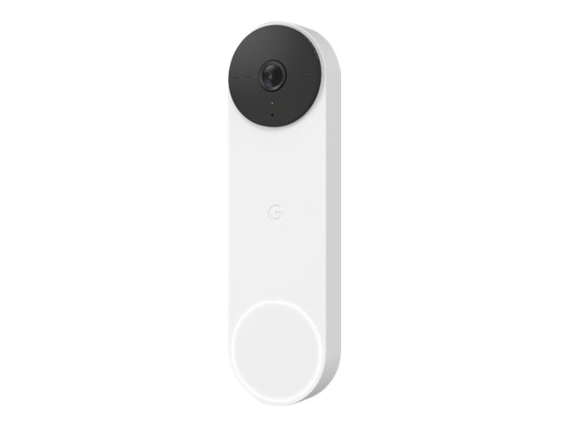 Google Nest - Sonnette de porte - avec caméra - sans fil - 802.11b/g/n, Bluetooth LE - 2.4 Ghz - neige - GA01318-FR - Sonnettes de porte