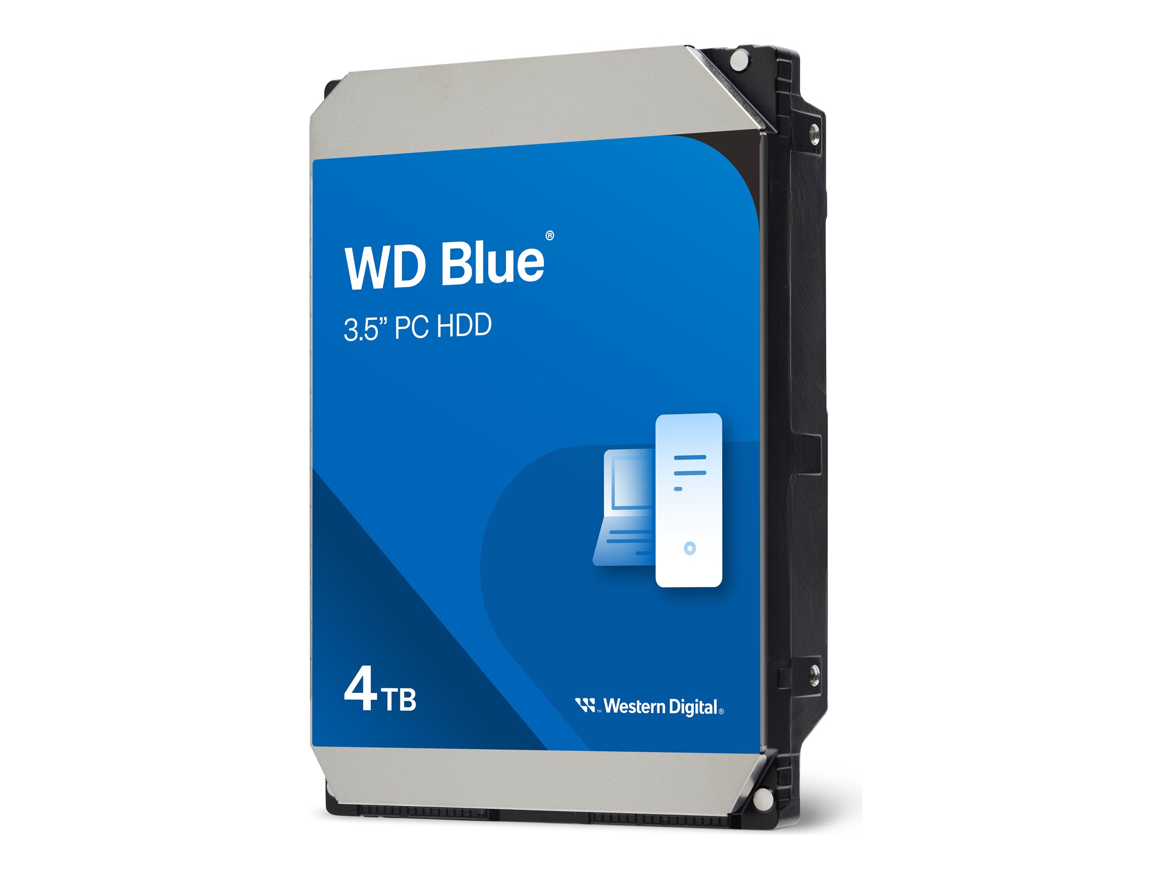 WD Blue WD40EZAX - Disque dur - 4 To - interne - 3.5" - SATA 6Gb/s - 5400 tours/min - mémoire tampon : 256 Mo - WD40EZAX - Disques durs internes