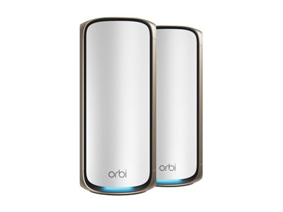 NETGEAR Orbi RBE972S - Système Wi-Fi - (routeur, rallonge) - jusqu'à 5400 pieds carrés - maillage 10GbE, 2.5GbE, Wi-Fi 7 - Wi-Fi 7 - Quadribande - RBE972S-100EUS - Passerelles et routeurs SOHO