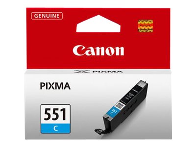 Canon CLI-551C - 7 ml - cyan - original - réservoir d'encre - pour PIXMA iP8750, iX6850, MG5550, MG5650, MG5655, MG6450, MG6650, MG7150, MG7550, MX725, MX925 - 6509B001 - Réservoirs d'encre