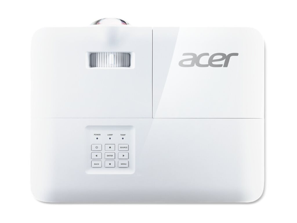 Acer S1286H - Projecteur DLP - portable - 3D - 3500 lumens - XGA (1024 x 768) - 4:3 - objectif fixe à focale courte - MR.JQF11.001 - Projecteurs courte portée