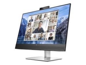 HP E27m G4 Conferencing Monitor - E-Series - écran LED - 27" - 2560 x 1440 QHD @ 75 Hz - IPS - 300 cd/m² - 1000:1 - 5 ms - HDMI, DisplayPort, USB-C - haut-parleurs - argent (support), tête noire - 40Z29AA#ABB - Écrans d'ordinateur