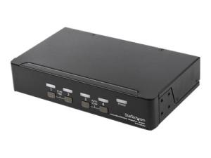 StarTech.com Switch KVM DisplayPort 4K 60 Hz à 4 ports avec hub USB 2.0 intégré - Commutateur KVM DP de 4 ports (SV431DPUA2) - Commutateur écran-clavier-souris/audio - 4 x KVM / audio - 1 utilisateur local - de bureau - CA 100 - 240 V - SV431DPUA2 - Commutateurs KVM