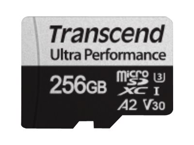 Transcend 340S - Carte mémoire flash - 256 Go - A2 / Video Class V30 / UHS-I U3 / Class10 - micro SDXC - TS256GUSD340S - Cartes flash