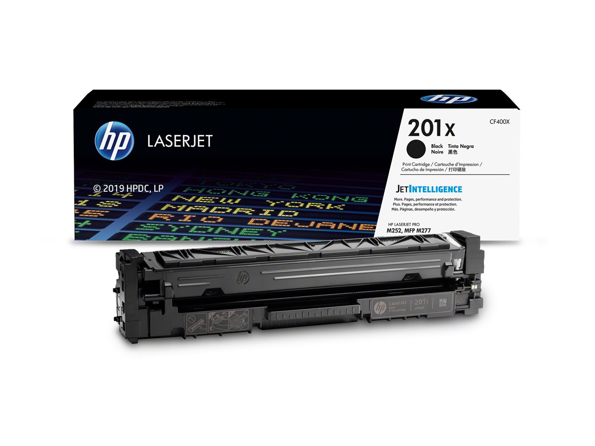 HP 201X - À rendement élevé - noir - original - LaserJet - cartouche de toner (CF400X) - pour Color LaserJet Pro M252dn, M252dw, M252n, MFP M277c6, MFP M277dw, MFP M277n - CF400X - Cartouches de toner HP