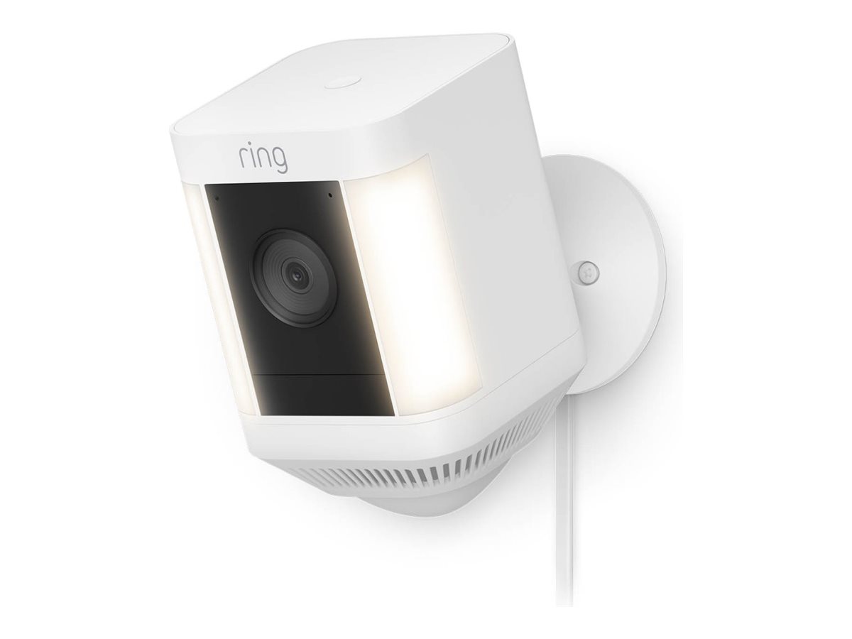 Ring Spotlight Cam Plus Plug-In - Caméra de surveillance réseau - extérieur - résistant aux intempéries - couleur (Jour et nuit) - 1080p - audio - sans fil - Wi-Fi - 8SH1S2-WEU0 - Caméras de sécurité