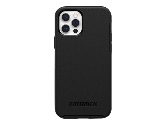 OtterBox Symmetry Series - Coque de protection pour téléphone portable - polycarbonate, caoutchouc synthétique - noir - pour Apple iPhone 12, 12 Pro - 77-65414 - Coques et étuis pour téléphone portable