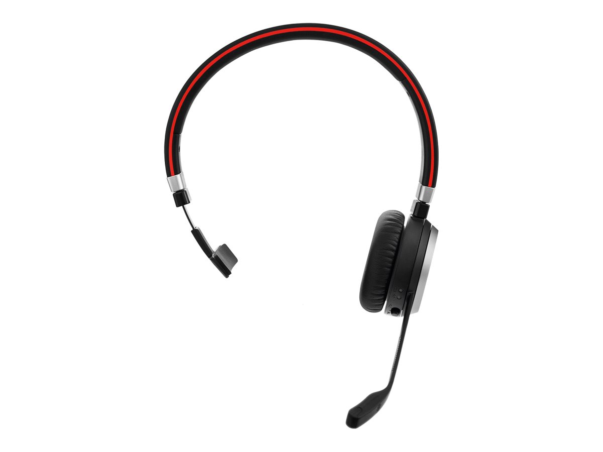 Jabra Evolve 65 SE MS Mono - Micro-casque - sur-oreille - Bluetooth - sans fil - USB - avec support de chargement - Certifié pour Microsoft Teams - pour Jabra Evolve; LINK 380a MS - 6593-833-399 - Écouteurs