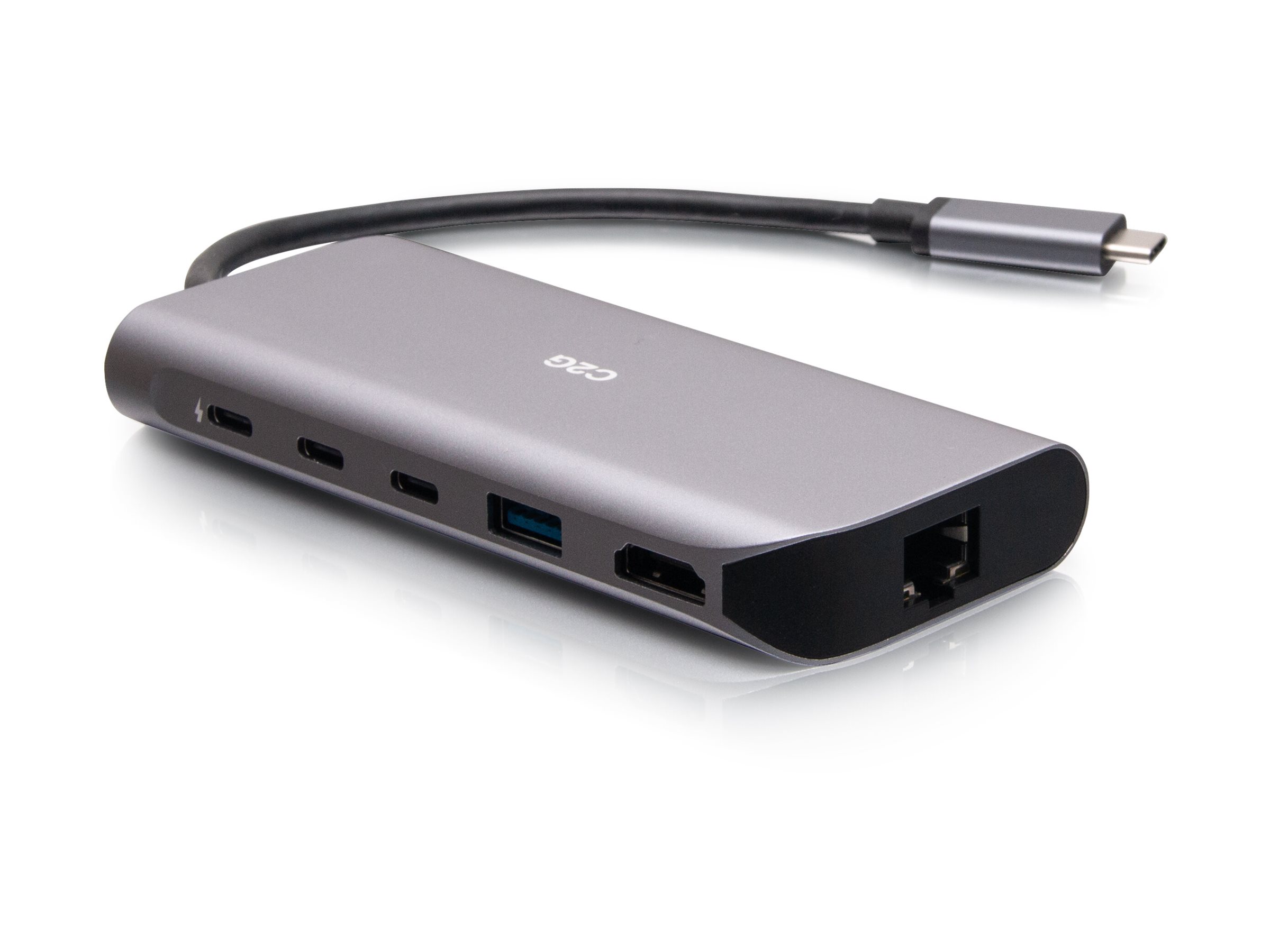 C2G USB-C 4.0 6-in-1 Mini Docking Station with HDMI, USB-A, Ethernet, and USB-C 85W- 8K 60HZ - Station d'accueil - USB-C / Thunderbolt 3 - HDMI - 1GbE - C2G54551 - Stations d'accueil pour ordinateur portable