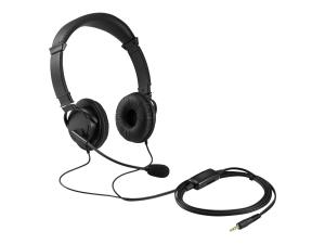 Kensington Hi-Fi Headphones with Mic - Écouteurs avec micro - sur-oreille - filaire - jack 3,5mm - K33597WW - Écouteurs