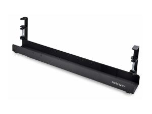 StarTech.com Under Desk Cable Management Tray, Clamp-on Installation - Plateau de gestion de câbles - montable sous bureau - noir - 80 cm - CALB-DESK-CABLE-TRAY - accessoires divers