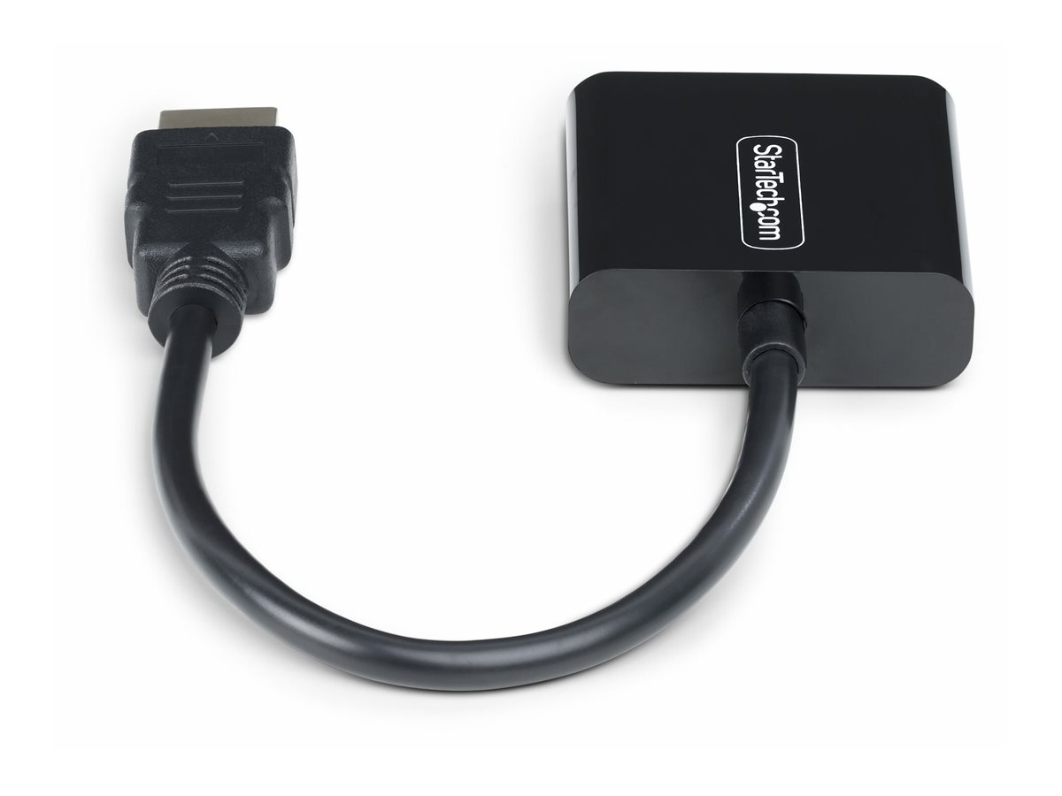 StarTech.com HDMI to VGA Adapter, 1080p, Active Video Converter - Adaptateur vidéo - HDMI mâle pour HD-15 (VGA) femelle - 18.95 cm - noir - support 1080p, actif, alimenté par le bus - HD2VGAE3 - Accessoires pour systèmes audio domestiques