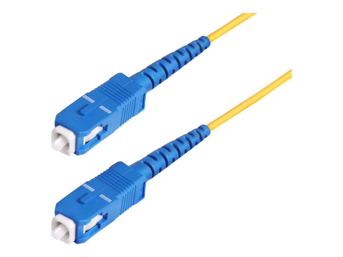 StarTech.com 30m (98.4ft) SC to SC (UPC) OS2 Single Mode Simplex Fiber Optic Cable, 9/125µm, 40G/100G, Bend Insensitive, Low Insertion Loss, LSZH Fiber Patch Cord - Cordon de raccordement - mode unique SC/UPC (M) pour mode unique SC/UPC (M) - 30 m - 2 mm - fibre optique - simplex - 9 / 125 micromètres - OS1/OS2 - sans halogène, passif, bi-directionnel - jaune - SPSMSCSC-OS2-30M - Câblesenfibres