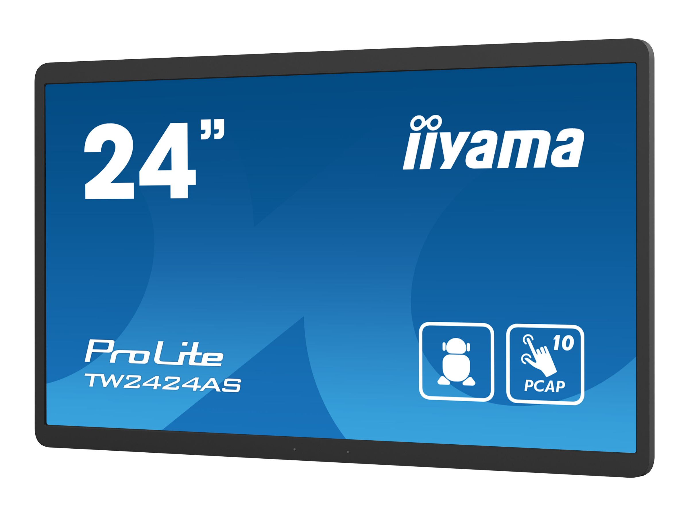 iiyama ProLite TW2424AS-B1 - Écran LED - 24" (23.6" visualisable) - fixe - écran tactile - 1920 x 1080 Full HD (1080p) @ 60 Hz - IPS - 1000:1 - 14 ms - HDMI - haut-parleurs - noir, mat - TW2424AS-B1 - Écrans d'ordinateur