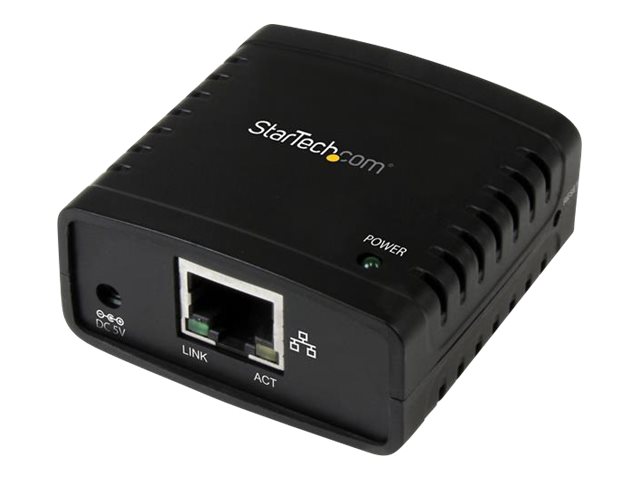 StarTech.com Serveur d'impression - USB 2.0 - Ethernet 10/100 Mb/s - Serveur d'impression LPR réseau -10Base-T/100Base-TX - Noir - Serveur d'impression - USB 2.0 - 10/100 Ethernet - noir - pour P/N: SVA5H2NEUA - PM1115U2 - Serveurs d'impression ethernet