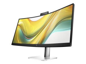 HP 534pm - Series 5 Pro - écran LED - incurvé - 34" - 3440 x 1440 WQHD @ 100 Hz - VA - 400 cd/m² - 4000:1 - 5 ms - HDMI, DisplayPort, USB-C - noir de jais, argent naturel (support) - Smart Buy - 9E0Z2UT#ABB - Écrans d'ordinateur