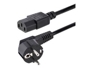StarTech.com 1m (3ft) Computer Power Cord, 18AWG, EU Schuko to C13 Power Cord, 10A 250V, Black Replacement AC Cord, TV/Monitor Power Cable, Schuko CEE 7/7 to IEC 60320 C13 Power Cord - PC Power Supply Cable (713E-1M-POWER-CORD) - Câble d'alimentation - power CEE 7/7 (P) incliné pour power IEC 60320 C13 - CA 250 V - 10 A - 1 m - moulé - noir - 713E-1M-POWER-CORD - Câbles d'alimentation