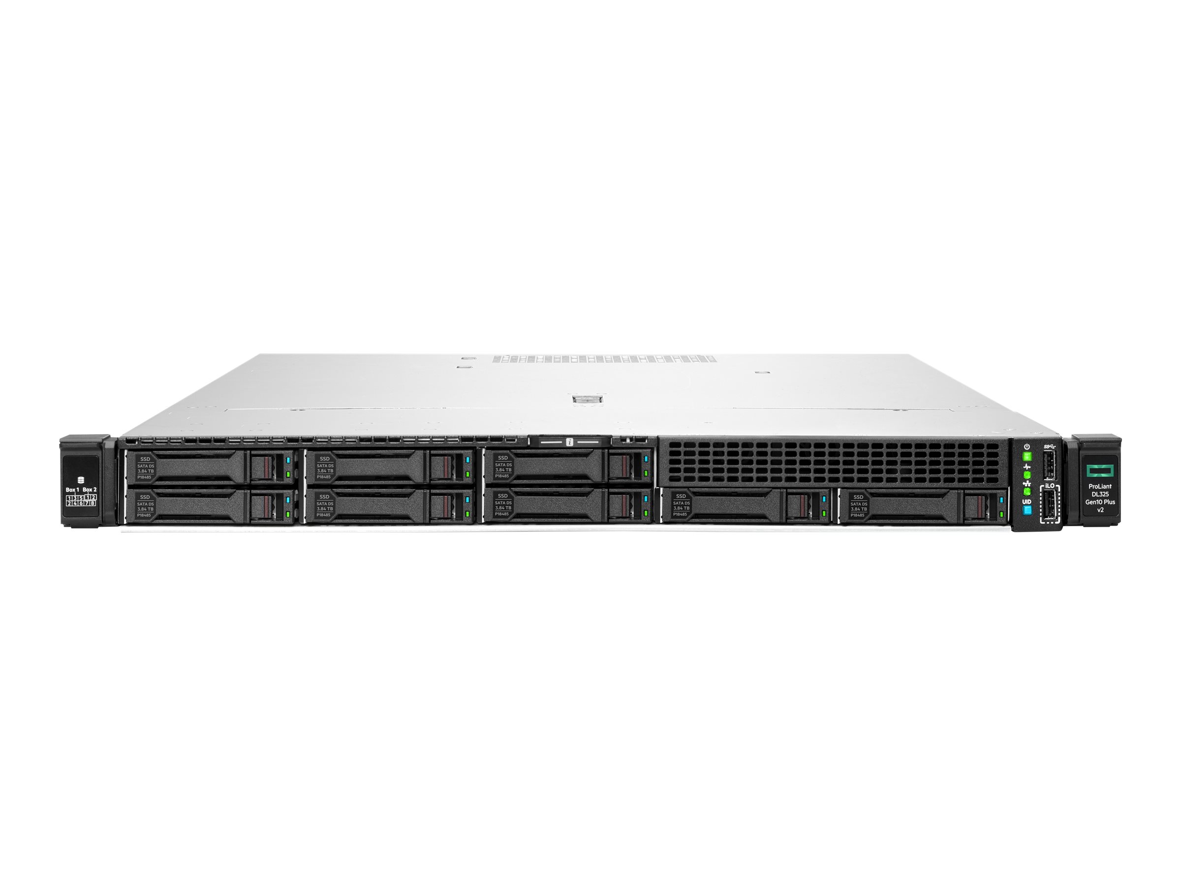HPE ProLiant DL325 Gen10 Plus V2 Performance - Serveur - Montable sur rack - 1U - 1 voie - 1 x EPYC 7443P / jusqu'à 4 GHz - RAM 32 Go - SATA/SAS/NVMe - hot-swap 2.5" baie(s) - aucun disque dur - 10 Gigabit Ethernet - moniteur : aucun - P55283-421 - Serveurs rack