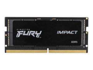 Kingston FURY Impact - DDR5 - module - 16 Go - SO DIMM 262 broches - 4800 MHz / PC5-38400 - CL38 - 1.1 V - mémoire sans tampon - on-die ECC - pour Intel Next Unit of Computing 13 Extreme Kit - NUC13RNGi9 - KF548S38IB-16 - DDR5