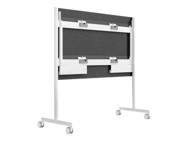 Steelcase Roam Collection - Chariot - pour tableau blanc interactif - blanc arctique, gris Microsoft - Taille d'écran : 85" - pour Microsoft Surface Hub 2S 85", Hub 3 for Business - STPM2CART85 - Chariots