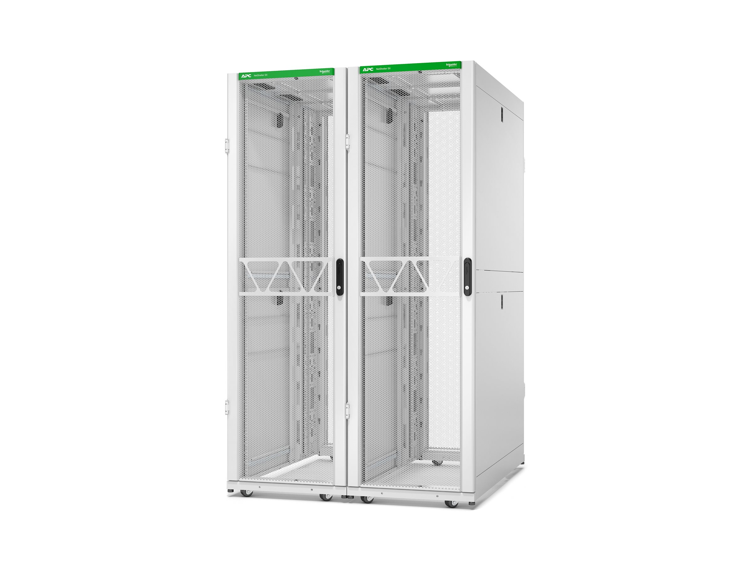 APC NetShelter SX Gen 2 - Rack armoire - H 1991 x L 600 x P 1200 mm, avec les côtés - sur le sol - blanc - 42U - 19" - AR3300W2 - Accessoires pour serveur