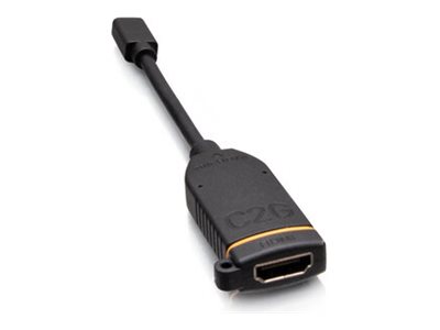 C2G Micro HDMI to HDMI Dongle Adapter Converter for AV Adapter Ring - Câble HDMI - 19 pin micro HDMI Type D mâle soudé pour HDMI femelle soudé - noir - support 4K, support 1080p, support pour 4K30Hz - C2G30067 - Accessoires pour systèmes audio domestiques