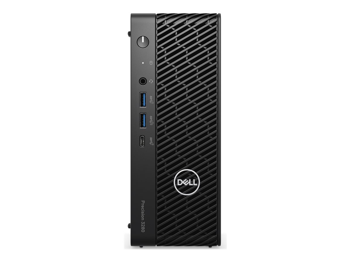 Dell Precision 3280 - CFF 1 x Core i7 i7-14700 / jusqu'à 5.4 GHz - vPro Enterprise - RAM 16 Go - SSD 512 Go - NVMe, Class 40 - T1000 - Gigabit Ethernet - Win 11 Pro - moniteur : aucun - noir, noir (clavier) - BTS - avec 3 ans de service de base sur site après un diagnostic à distance avec assistance uniquement matérielle - D8W9H - Ordinateurs de bureau