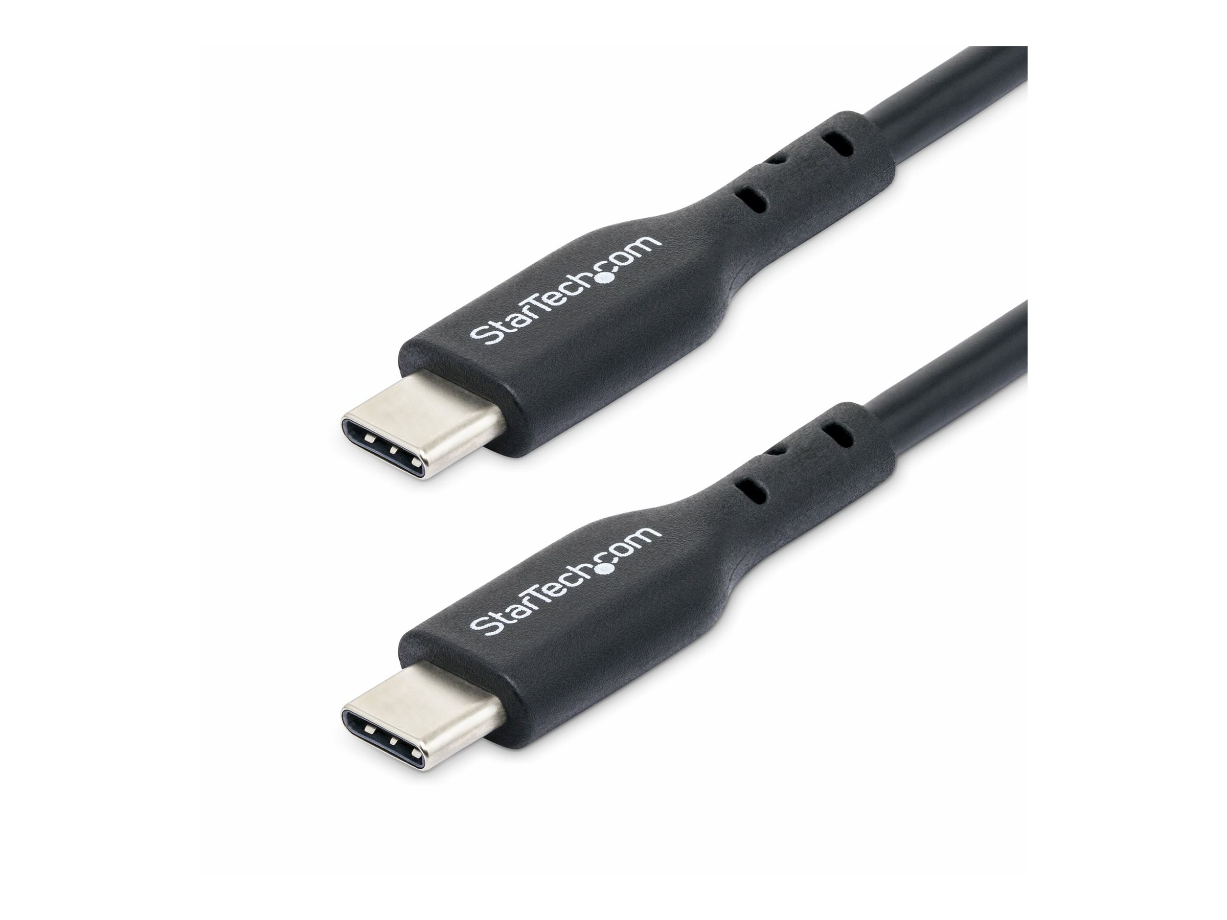 StarTech.com 3m USB-C Charging Cable, USB C Cable, 60W 3A PD - Câble USB - 24 pin USB-C (M) pour 24 pin USB-C (M) - USB 2.0 - 5 / 9 / 12 / 15 / 20 V - 3 A - 3 m - USB Power Delivery (60W), support pour Power Delivery 2,0, sans halogène, passif - noir - USB2CC3MBKE - Câbles USB