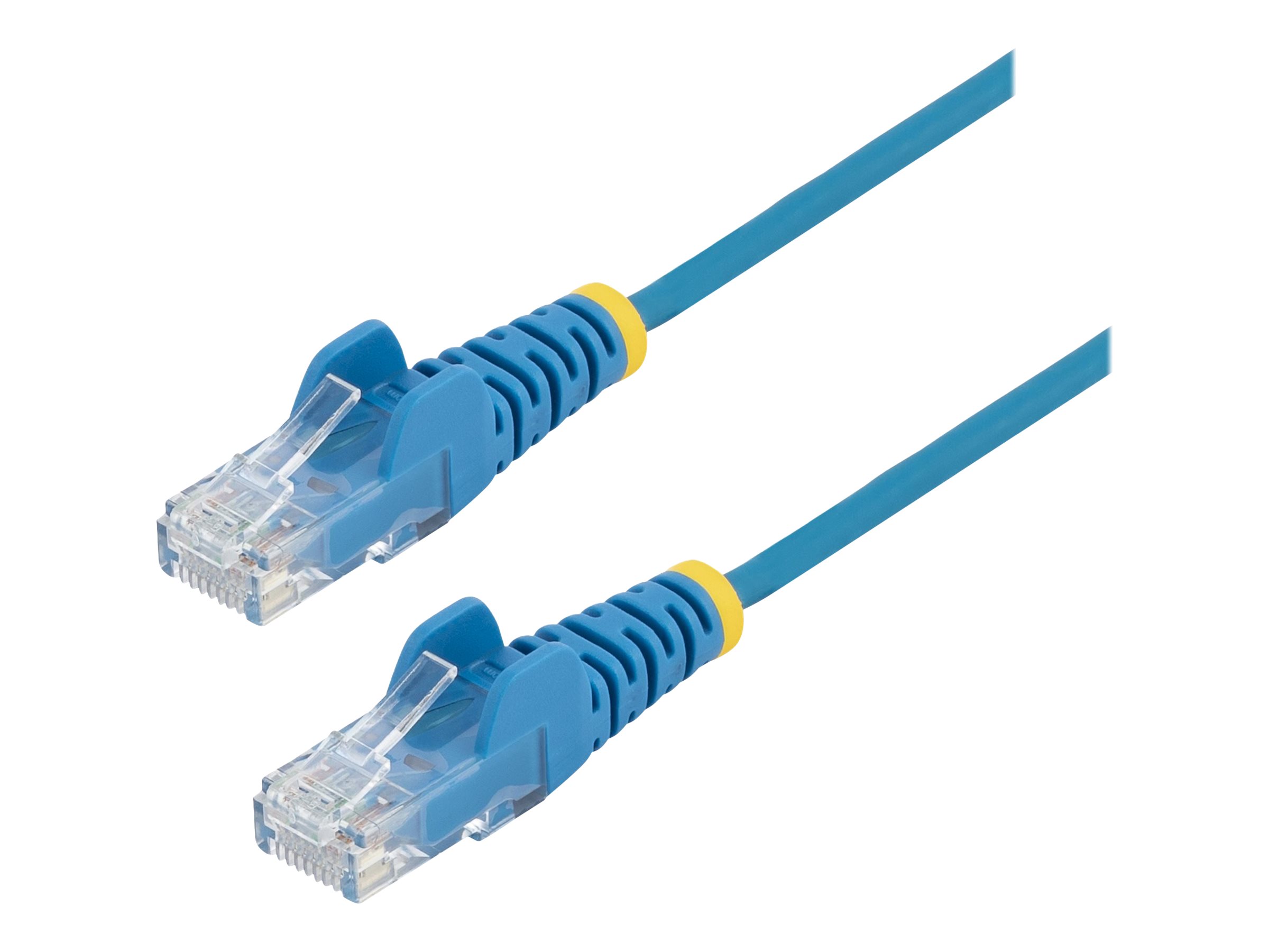StarTech.com Cable reseau Ethernet RJ45 Cat6 de 1 m - Cordon de brassage mince Cat 6 UTP sans crochet - Fil Gigabit bleu (N6PAT100CMBLS) - Cordon de raccordement - RJ-45 (M) pour RJ-45 (M) - 1 m - CAT 6 - sans crochet - bleu - N6PAT100CMBLS - Câbles à paire torsadée