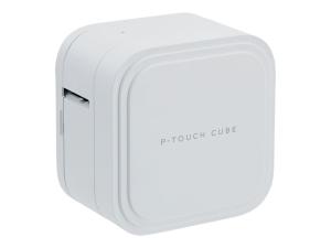 Brother P-Touch Cube Pro PT-P910BT - Imprimante d'étiquettes - transfert thermique - Rouleau (3,6 cm) - 360 dpi - jusqu'à 20 mm/sec - USB 2.0, Bluetooth 5.0 - outil de coupe - blanc - PTP910BTZ1 - Imprimantes thermiques