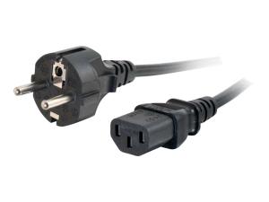 C2G Universal Power Cord - Câble d'alimentation - power CEE 7/7 (M) pour power IEC 60320 C13 - 2 m - moulé - noir - Europe - 88543 - Câbles d'alimentation