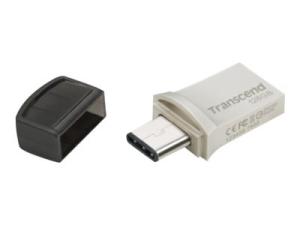 Transcend JetFlash 890 - Clé USB - 128 Go - USB 3.1 Gen 1 / USB-C - argent - TS128GJF890S - Lecteurs flash