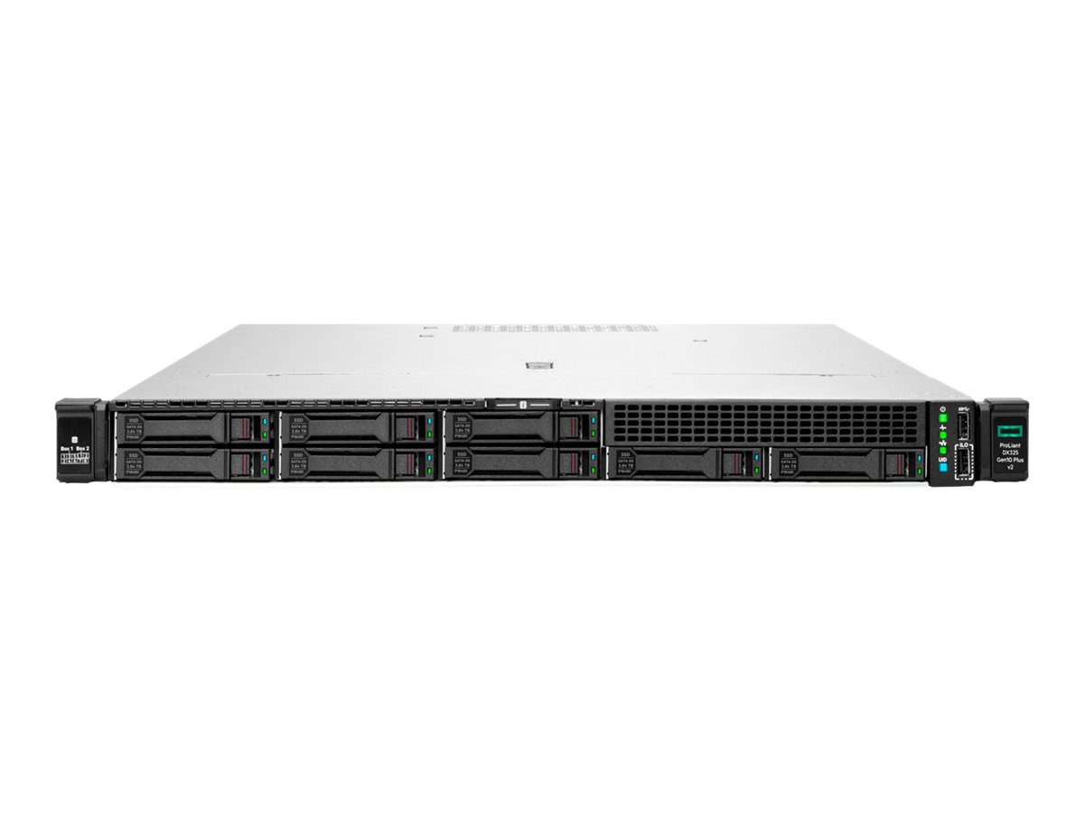 HPE ProLiant DL325 Gen10 Plus V2 Performance - Serveur - Montable sur rack 1U - 1 voie - 1 x EPYC 7443P / jusqu'à 4 GHz - RAM 32 Go - SATA/SAS/NVMe - hot-swap 2.5" baie(s) - aucun disque dur - 10 Gigabit Ethernet - moniteur : aucun - P55283-421 - Serveurs x86