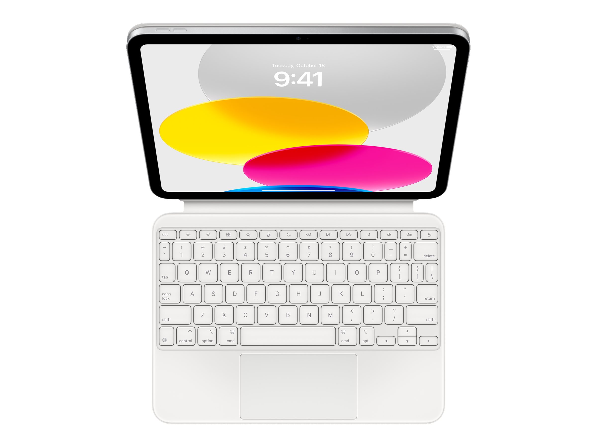 Apple Magic Keyboard Folio - Clavier et étui - avec trackpad - Apple Smart connector - QWERTY - Anglais international - pour 10.9-inch iPad (10ème génération) - MQDP3Z/A - Claviers