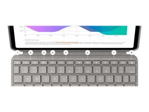 Logitech Combo Touch - Clavier et étui - avec trackpad - rétroéclairé - Apple Smart connector - QWERTY - Espagnol - sable - pour Apple 12.9-inch iPad Pro (5ème génération) - 920-010219 - Claviers