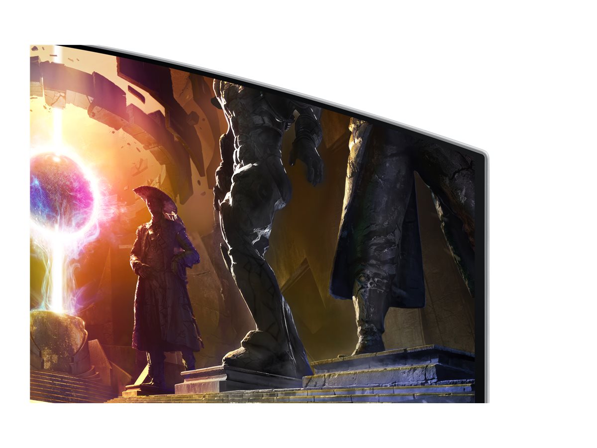 Samsung Odyssey OLED G8 S34DG850SU - G85SD Series - moniteur OLED - Intelligent - jeux - incurvé - 34" - 3440 x 1440 UWQHD @ 175 Hz - 250 cd/m² - 1000000:1 - HDR10+ Gaming, HDR10+, HDR10 - 0.03 ms - 2xHDMI, DisplayPort - haut-parleurs - argent - LS34DG850SUXEN - Écrans d'ordinateur