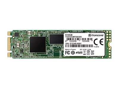 Transcend MTS830S - SSD - 512 Go - interne - M.2 2280 - SATA 6Gb/s - TS512GMTS830S - Disques SSD