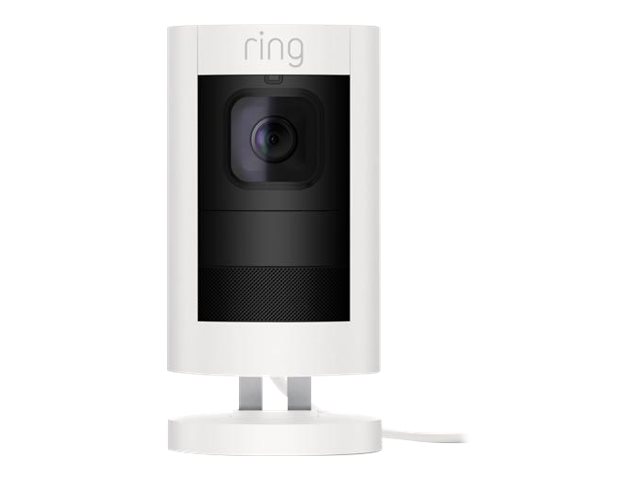 Ring Stick Up Cam Wired - Caméra de surveillance réseau - extérieur, intérieur - résistant aux intempéries - couleur (Jour et nuit) - 1080p - audio - sans fil - Wi-Fi - LAN 10/100 - 8SS1E8-WEU0 - Caméras réseau