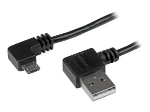 StarTech.com Câble USB A vers Micro B de 2 m avec connecteurs coudés à angle droit - Cordon Micro USB - M/M - Noir - Câble USB - Micro-USB de type B (M) pour USB (M) - USB 2.0 - 2 m - connecteur à angle droit - noir - pour P/N: USB2PCARBK, USB2PCARBKS, USBEXTAA10BK, USBEXTAA6BK, USBLT2PCARW, USBUB2PCARB - USB2AUB2RA2M - Câbles USB