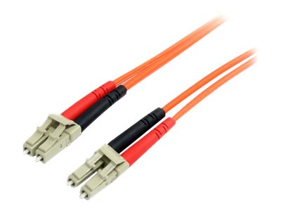 StarTech.com 2m Fiber Optic Cable - Multimode Duplex 62.5/125 - LSZH - LC/LC - OM1 - LC to LC Fiber Patch Cable (FIBLCLC2) - Cordon de raccordement - LC multi-mode (M) pour LC multi-mode (M) - 2 m - fibre optique - duplex - 62,5 / 125 microns - orange - FIBLCLC2 - Câblesenfibres