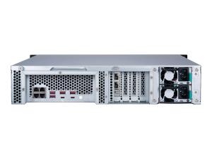 QNAP TS-1283XU-RP - Serveur NAS - 12 Baies - rack-montable - SATA 6Gb/s - RAID RAID 0, 1, 5, 6, 10, 50, JBOD, 60 - RAM 8 Go - Gigabit Ethernet / 10Gbps SFP+ - iSCSI support - 2U - TS-1283XU-RP-E2124-8G - NAS
