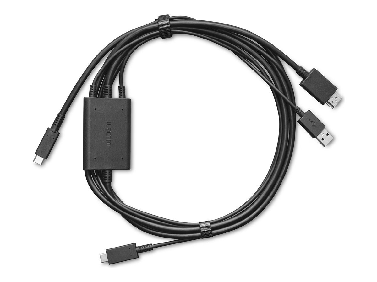 Wacom - Adaptateur vidéo / USB - 24 pin USB-C (M) pour USB, HDMI, 24 pin USB-C (M) - ACK4490602Z - Câbles USB