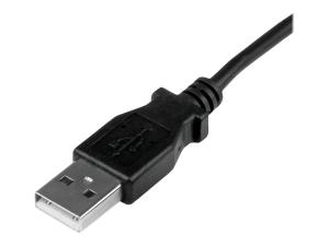 StarTech.com Câble Mini USB 1 m - A vers Mini B coudé 90° vers le haut - Câble USB Mini B Angle Coude vers le haut - Noir 1m - Câble USB - USB (M) pour mini USB type B (M) - 1 m - connecteur à 90° - noir - USBAMB1MU - Câbles USB