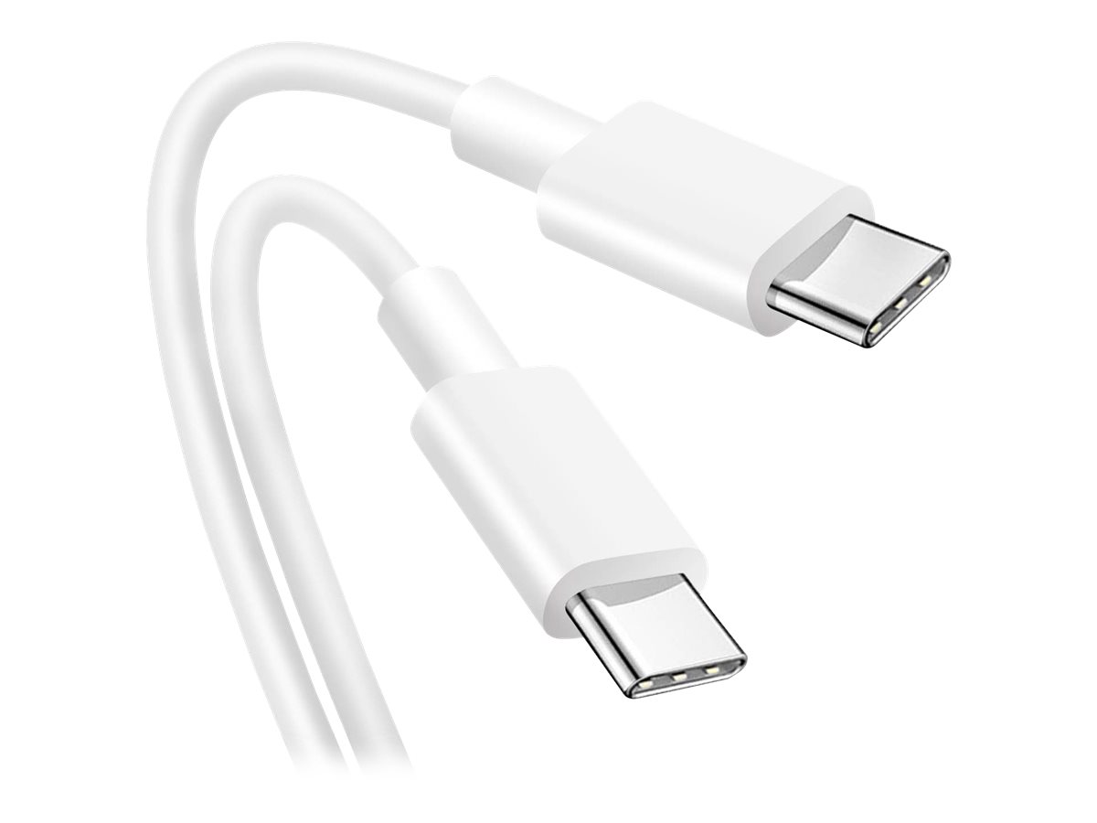 DLH DY-TU3925W - Câble USB - 24 pin USB-C (M) pour 24 pin USB-C (M) - USB 2.0 - 3.25 A - 1.8 m - Alimentation USB (65 W) - blanc - DY-TU3925W - Câbles USB