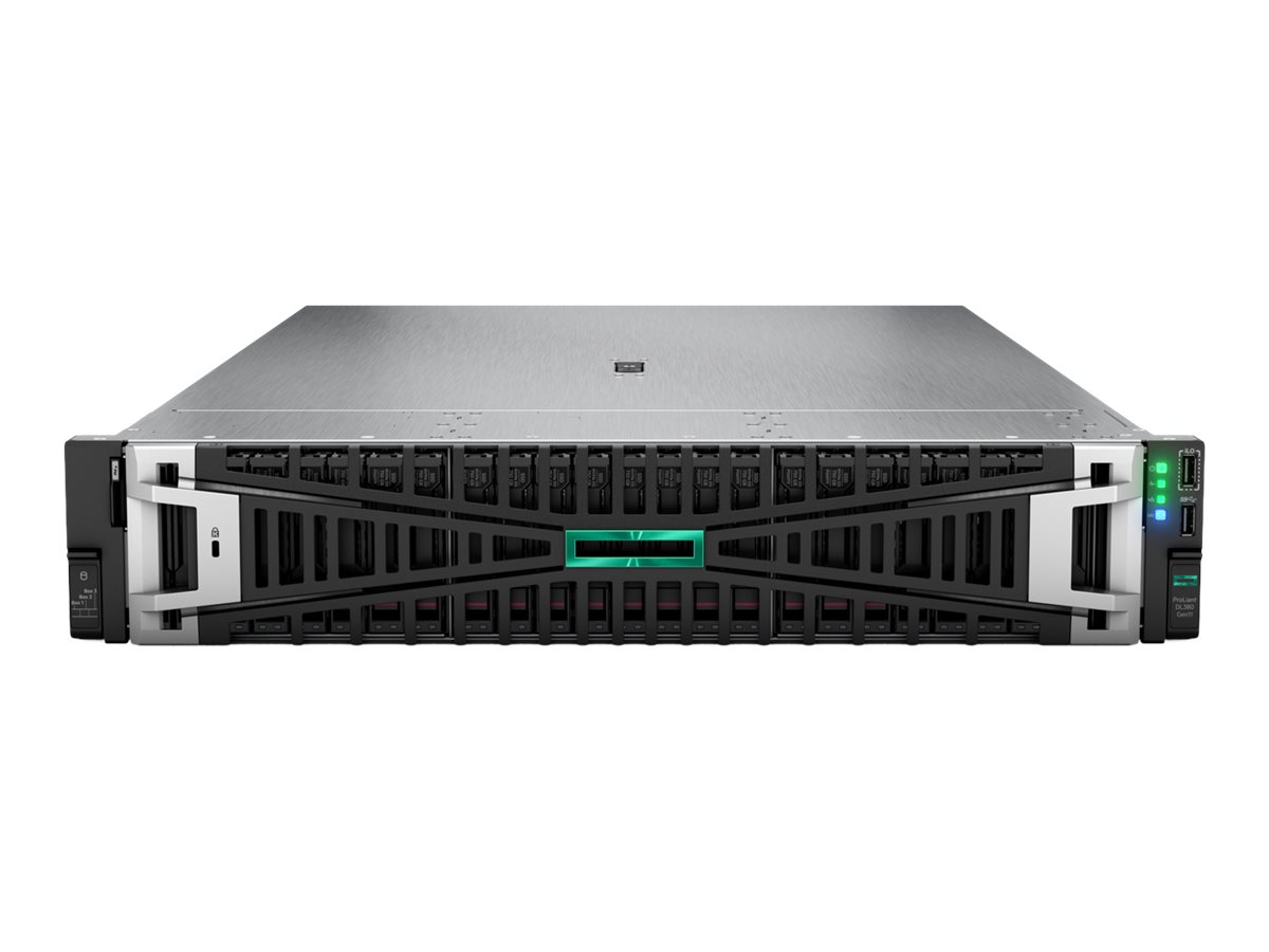 HPE ProLiant DL380 Gen11 Network Choice - Serveur - Montable sur rack - 2U - 2 voies - 1 x Xeon Silver 4510 / 2.4 GHz - RAM 64 Go - SATA/SAS/PCI Express - hot-swap 3.5" baie(s) - HDD 2 x 8 To - Gigabit Ethernet - Aucun SE fourni - moniteur : aucun - Smart Choice - P71675-425 - Serveurs rack