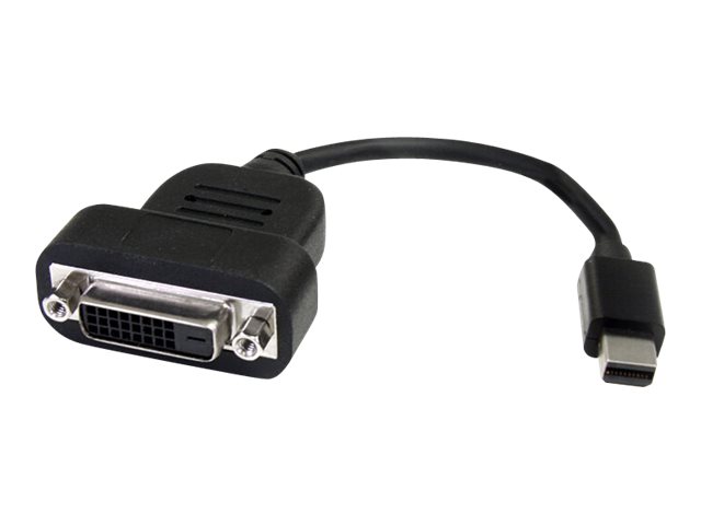 StarTech.com Adaptateur Vidéo Mini DisplayPort vers DVI Single Link - Convertisseur Mini DP vers DVI (MDP2DVIS) - Adaptateur DVI - liaison double - Mini DisplayPort (M) pour DVI-D (F) - 20 cm - noir - MDP2DVIS - Câbles pour périphérique