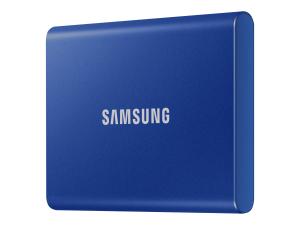 Samsung T7 MU-PC2T0H - SSD - chiffré - 2 To - externe (portable) - USB 3.2 Gen 2 (USB-C connecteur) - AES 256 bits - bleu indigo - MU-PC2T0H/WW - Disques SSD